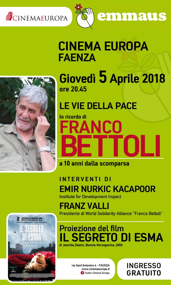 Le vie della pace in ricordo di Franco Bettoli